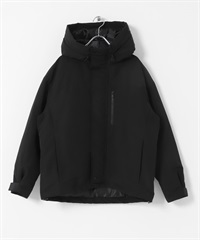 防潑水連帽羽絨外套(黑色-FREE-BLACK)