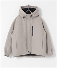 防潑水連帽羽絨外套(灰膚色-FREE-其他灰色)