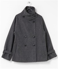 麥爾登針織立領大衣(炭灰色-FREE-CHARCOAL GRAY)
