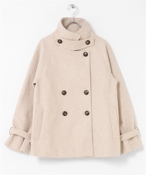 麥爾登針織立領大衣(膚色-FREE-BEIGE)