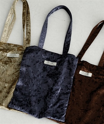 不規則絲絨托特包