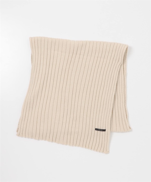 羅紋針織圍巾(亞麻色-one-IVORY)