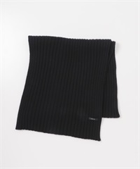 羅紋針織圍巾(黑色-one-BLACK)