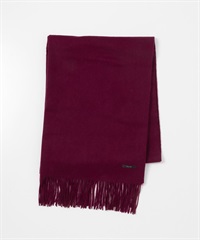 寬版羊毛圍巾(酒紅色-one-BORDEAUX)