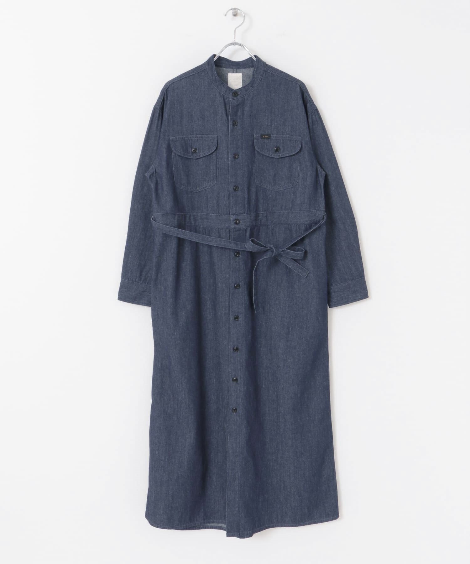 【別注】Lee × ROSSO 腰帶設計牛仔洋裝(靛青色-FREE-INDIGO BLUE)