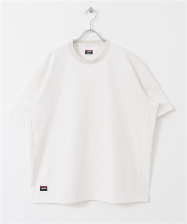 【別注】NANGA×EKAL / 吸水速乾橫紋T恤(白色x膚色-M-其他膚色)