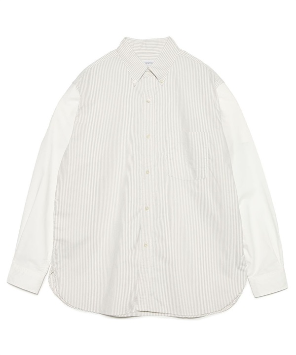 nanamica / Button Down Stripe Storm Shirt(Beige-S-其他膚色)