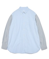 nanamica / Button Down Stripe Storm Shirt(Navy-S-其他藍色)