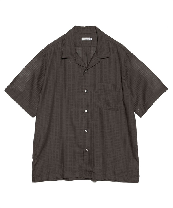 nanamica / Open Collar Panama S/S Shirt(Charcoal-S-CHARCOAL GRAY)
