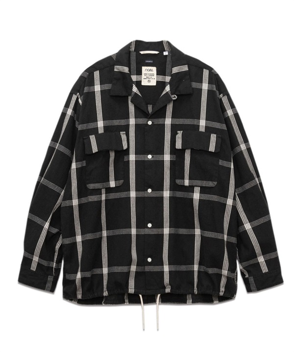 nanamica / Flannel PALAKA Check Shirt 法蘭絨格紋襯衫(黑色-S-BLACK)