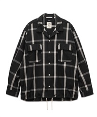 nanamica / Flannel PALAKA Check Shirt 法蘭絨格紋襯衫(黑色-S-BLACK)