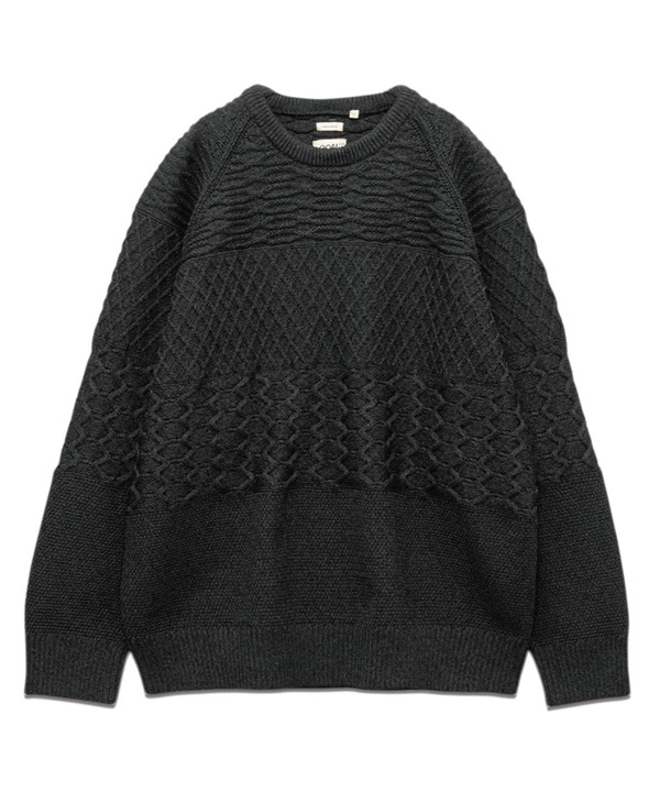 nanamica / Crew Neck Sweater 針織上衣(黑色-S-BLACK)