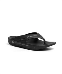 OOFOS / Ooriginal M1000 紓壓夾腳拖鞋 GOOPiMADE聯名款(黑色-US 8 (26cm)-BLACK)