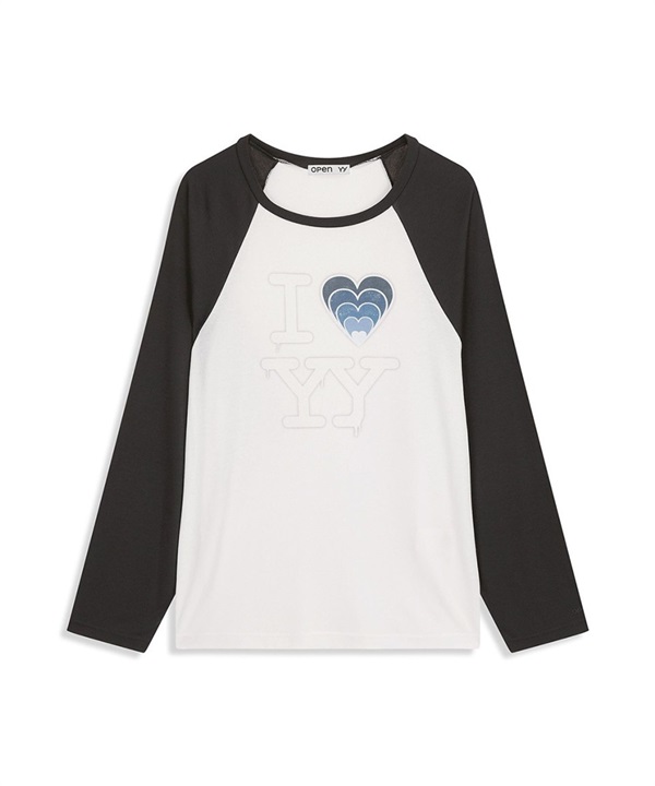 OPEN YY / I LOVE YY RAGLAN TEE(藍色-S-LIGHT BLUE)