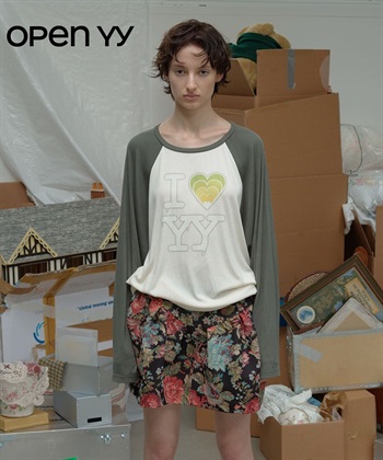 OPEN YY / I LOVE YY RAGLAN TEE