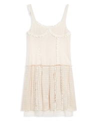 OPEN YY / FLAPPER PLEATS DRESS(象牙白-S-IVORY)