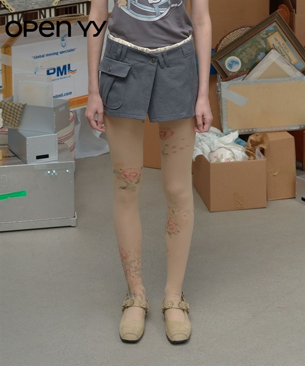 OPEN YY / YY FLORAL TIGHTS