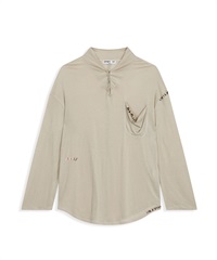 OPEN YY / HOOK HENLEY STITCH TOP(膚色-S-BEIGE)