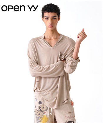 OPEN YY / HOOK HENLEY STITCH TOP