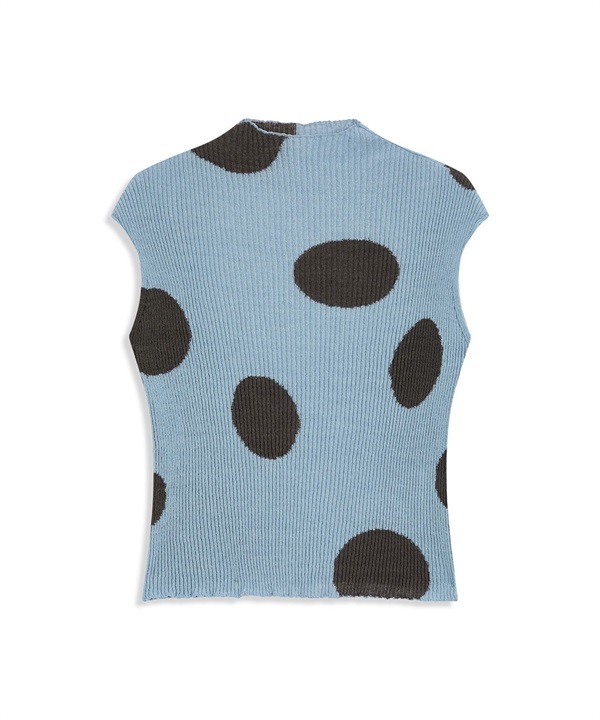 OPEN YY / RIBBED DOT TOP(灰藍色-S-其他藍色)