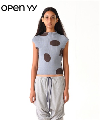 OPEN YY / RIBBED DOT TOP