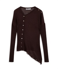 OPEN YY / CONVERTIBLE DRAPE CARDIGAN(棕色-S-BROWN)