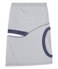 OPEN YY / COLOR BLOCK PANEL CUTOUT SKIRT(灰色-S-GRAY)