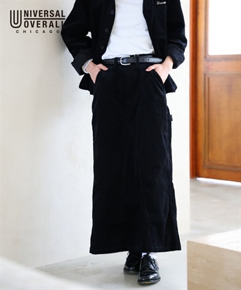 UNIVERSAL OVERALL / 燈芯絨傘狀工作長裙
