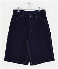 UNIVERSAL OVERALL / 染色加工寬鬆畫家七分褲(藏青色-M-NAVY)