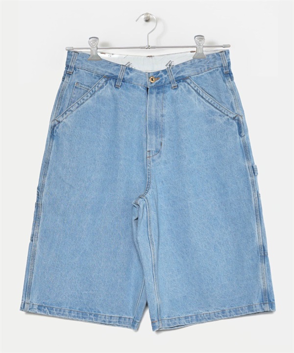 UNIVERSAL OVERALL / 丹寧寬鬆畫家七分褲(藍色-M-INDIGO BLUE)