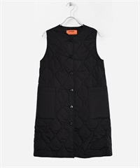 UNIVERSAL OVERALL / QUILT LONG VEST(黑色-FREE-BLACK)