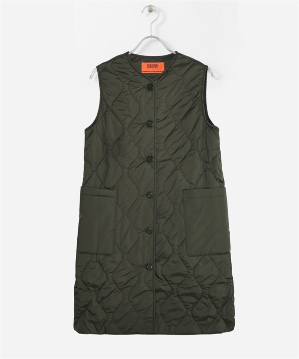 UNIVERSAL OVERALL / QUILT LONG VEST(綠色-FREE-GREEN)