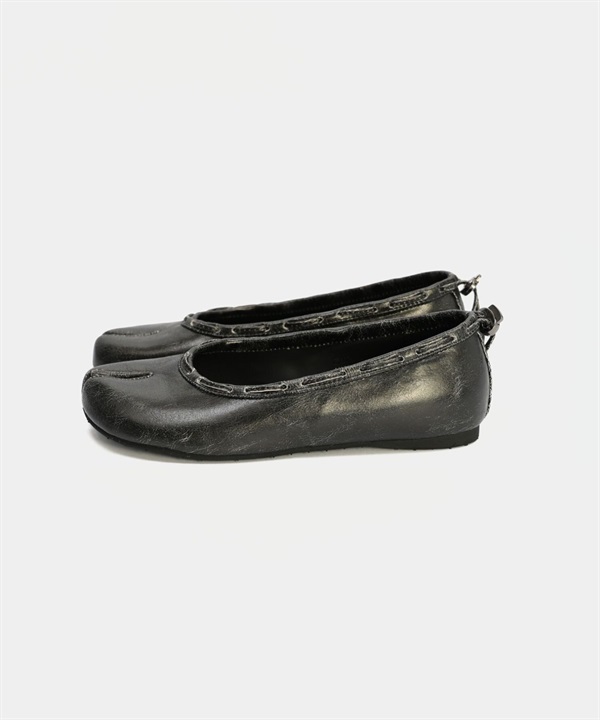 PAES / Leather String Flat Vintage Black(復古黑-24-其他黑色)
