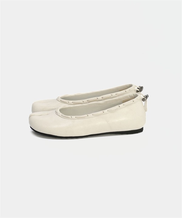 PAES / Leather String Flat Vintage White(復古白-24-其他白色)