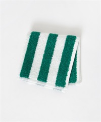 UR TECH 條紋小方巾(米色x綠色-25x25-OFF WHITE)
