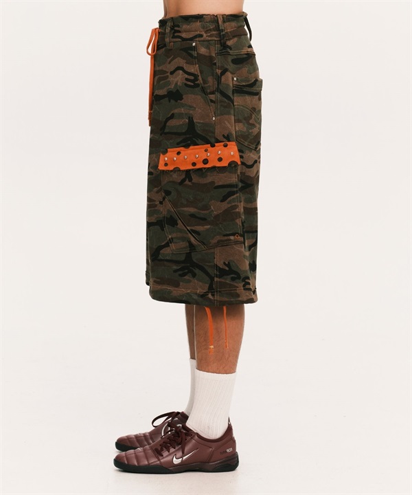Plateau Studio / Camo sweat shorts(Washed camo-2-其他綠色)