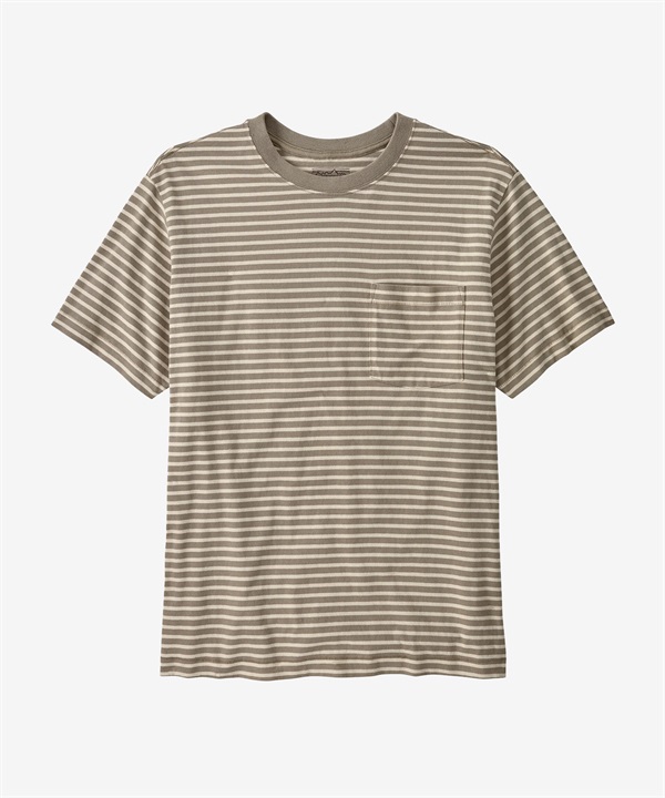 Patagonia / 條紋口袋短袖上衣(灰色WKSE-M-其他灰色)