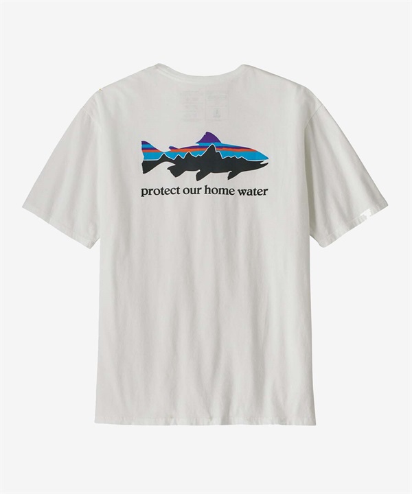 Patagonia / Home Water Trout 有機棉印花短袖上衣(白色WHI-M-WHITE)