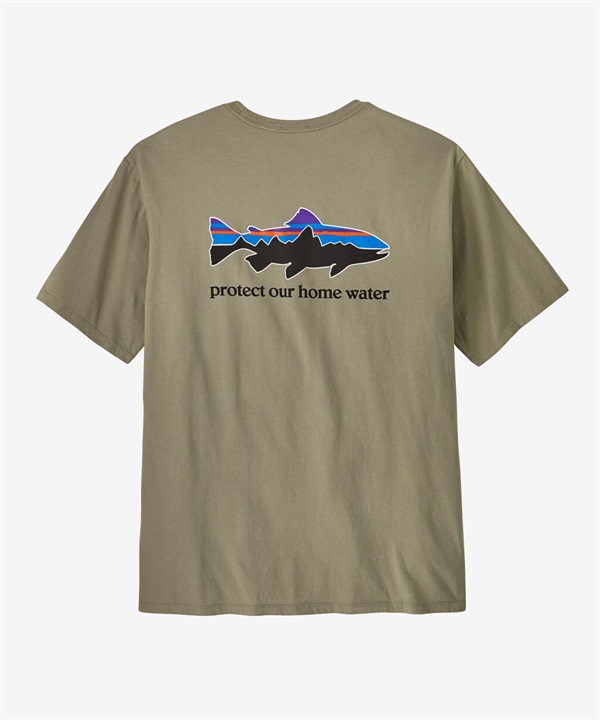 Patagonia / Home Water Trout 有機棉印花短袖上衣(綠色RVGN-M-其他綠色)
