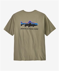 Patagonia / Home Water Trout 有機棉印花短袖上衣(綠色RVGN-M-其他綠色)