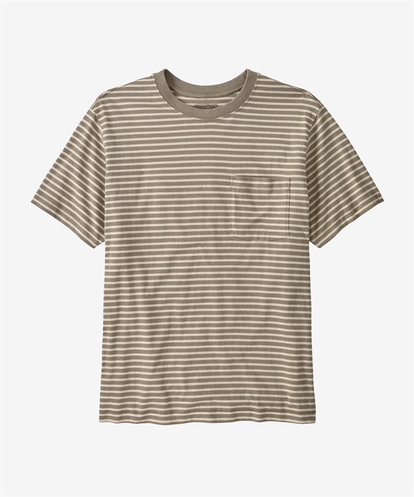 Patagonia / 條紋口袋短袖上衣(灰色WKSE-XS-其他灰色)