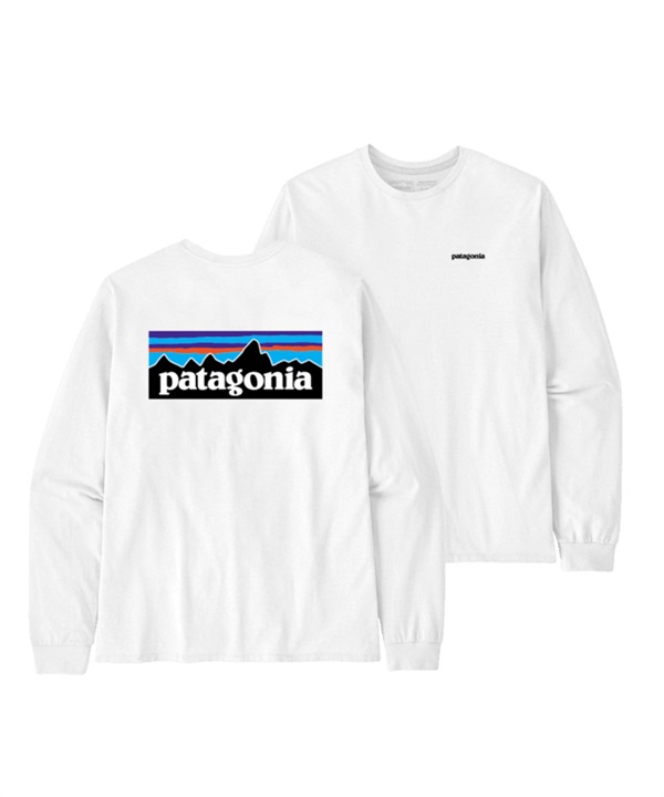 Patagonia / M's L/S P-6 Logo Responsibili-Tee(白色WHI-S-WHITE)