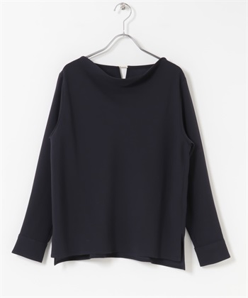 日本製柔滑垂墜領罩衫(藏青色-FREE-NAVY)