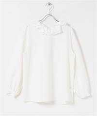 2WAY荷葉領罩衫(米色-FREE-OFF WHITE)