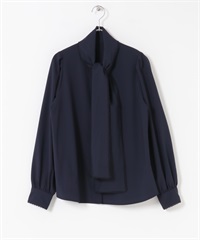 花邊領結罩衫(藏青色-FREE-NAVY)