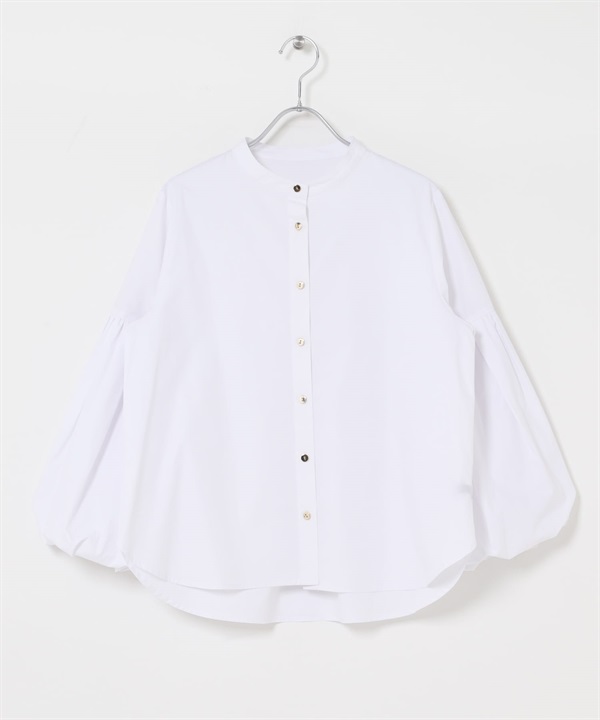 可機洗蓬袖罩衫(白色-Free-WHITE)