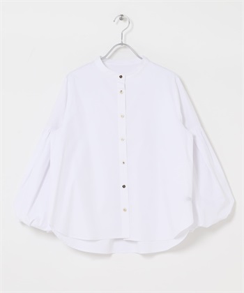 可機洗蓬袖罩衫(白色-Free-WHITE)