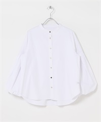 可機洗蓬袖罩衫(白色-Free-WHITE)