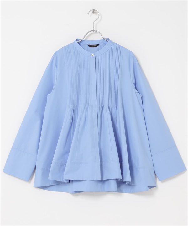 可機洗細褶傘狀罩衫(藍色-Free-BLUE)