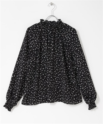 可水洗不規則點點罩衫(黑色-FREE-BLACK)